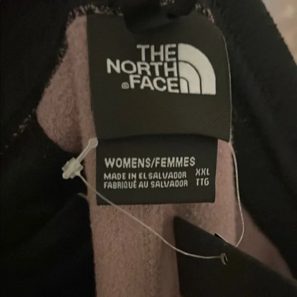 The North Face lavender and Black Fleece Bottoms - Picture 2 of 4